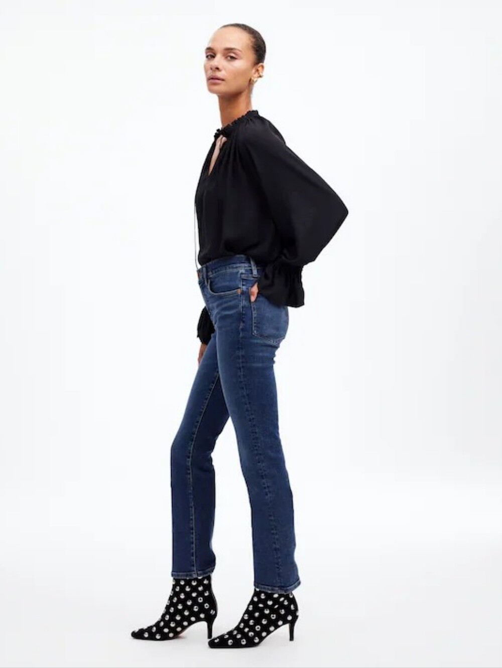 Madewell Tall Kick Out Crop Jeans In Lenoir Wash Super Stretch 30T Tall